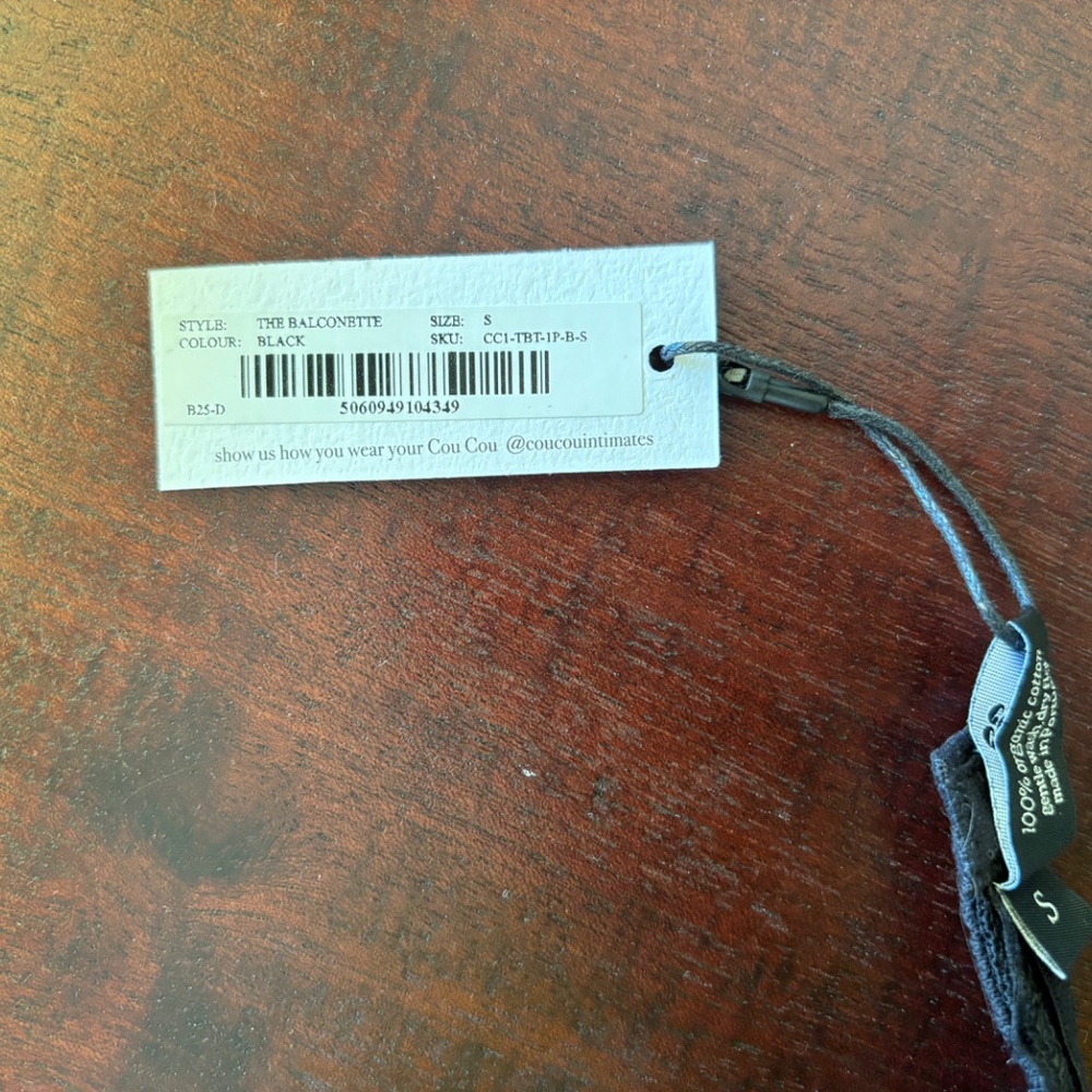 Cou Cou Intimates Balconette Black Bralette - Picture 5 of 6